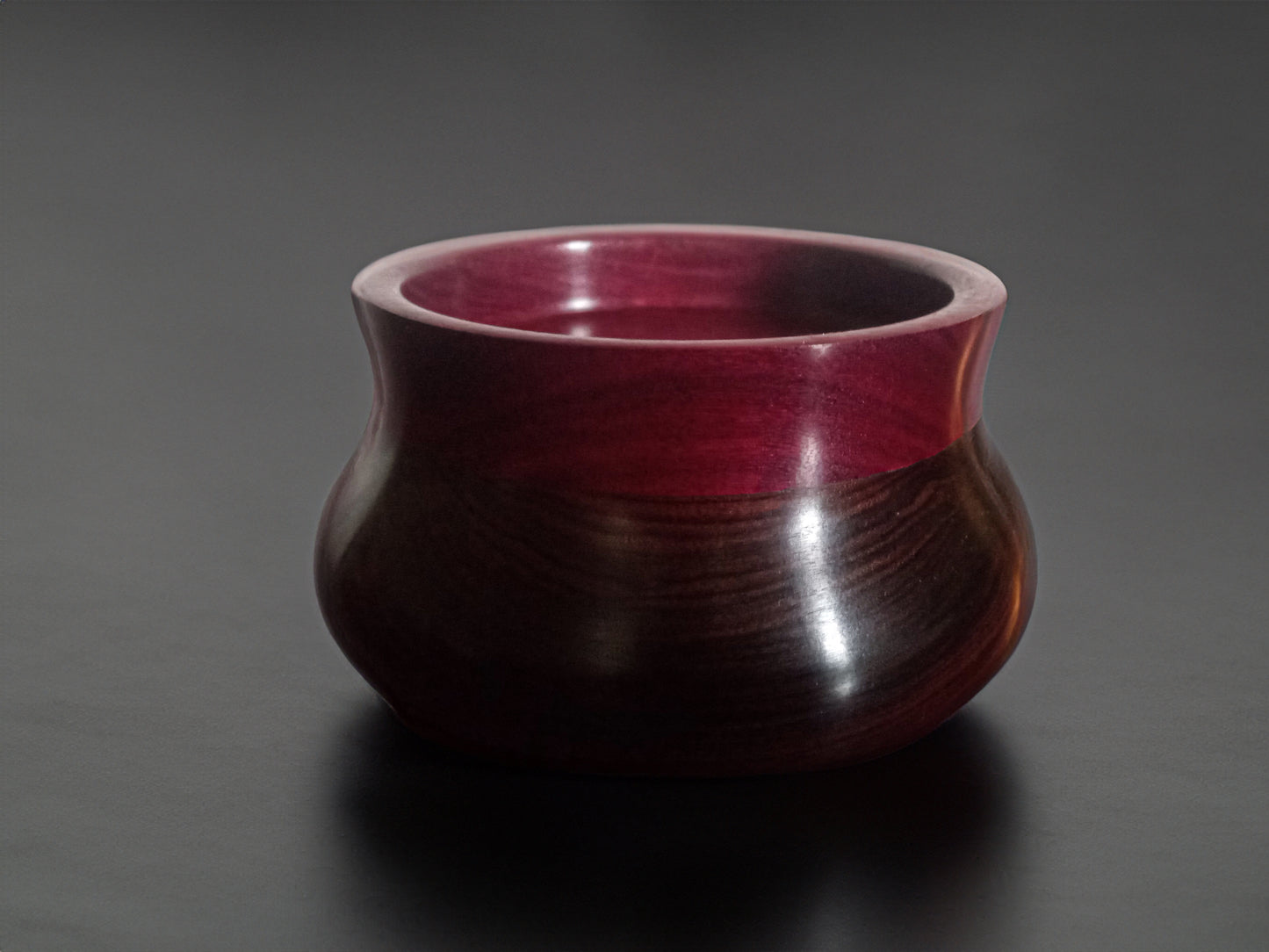 Candle Holder - Bolivian Rosewood and Purpleheart Wood.