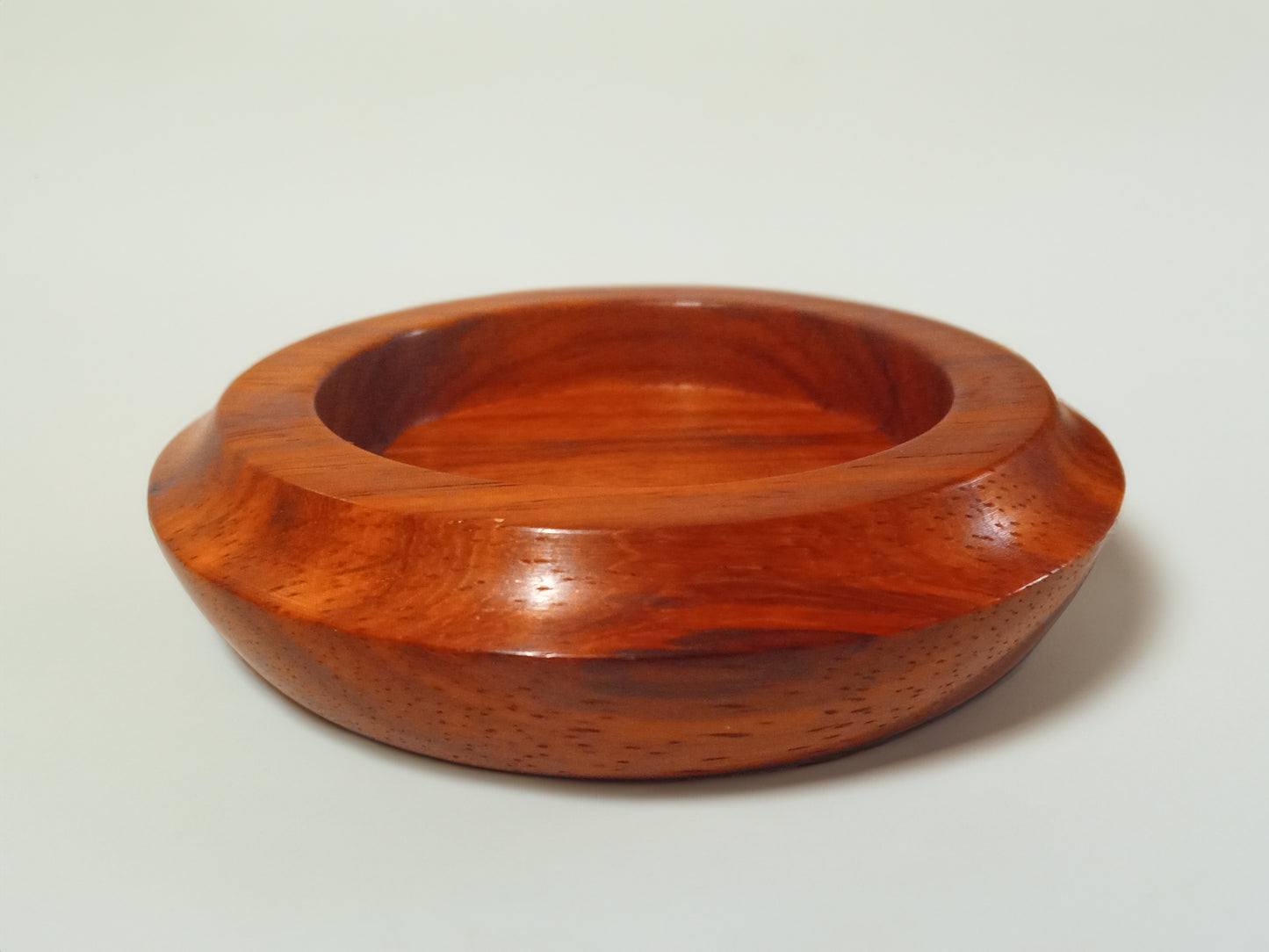 Padauk Wood Candle Holder with Decorative Cup